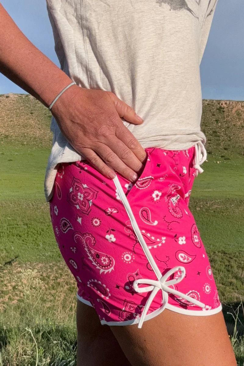 Sterling Kreek Bandana Babe Hot Pink Shorts-Long Product Image