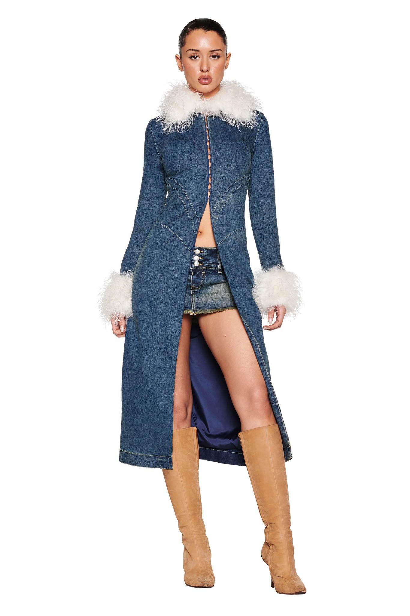 SYLVIE COAT - BLUE :  BLUE DENIM Product Image