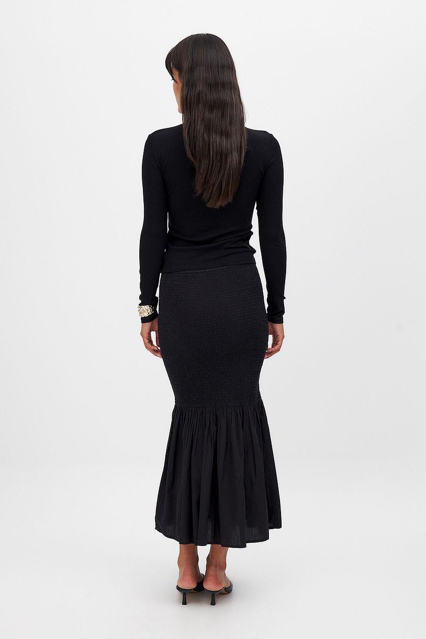 Smocked Midi Skirt Product Image