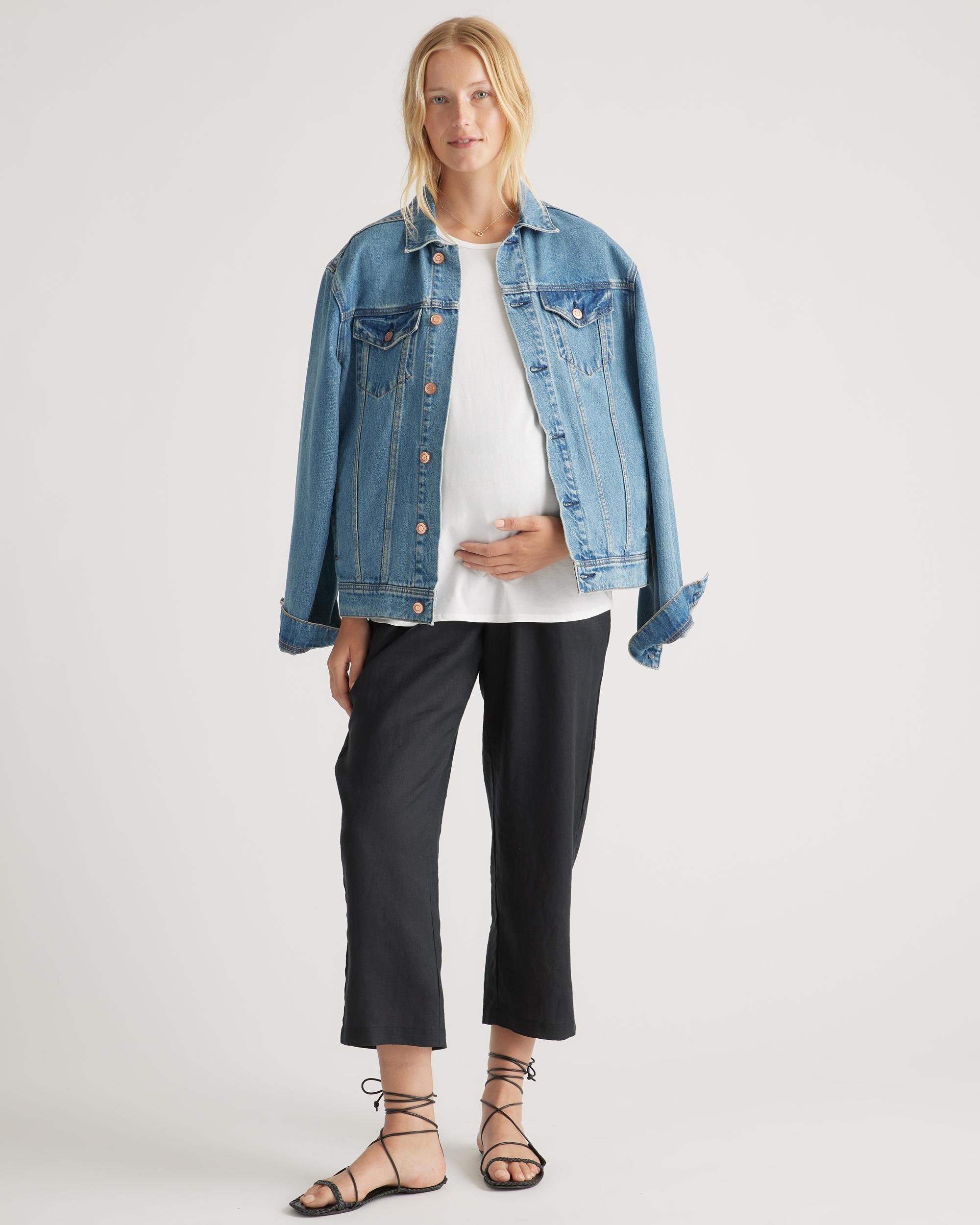 Quince | Women's Cotton Modal Maternity Crew Neck T-Shirt Size XL, Cotton/Modal Product Image