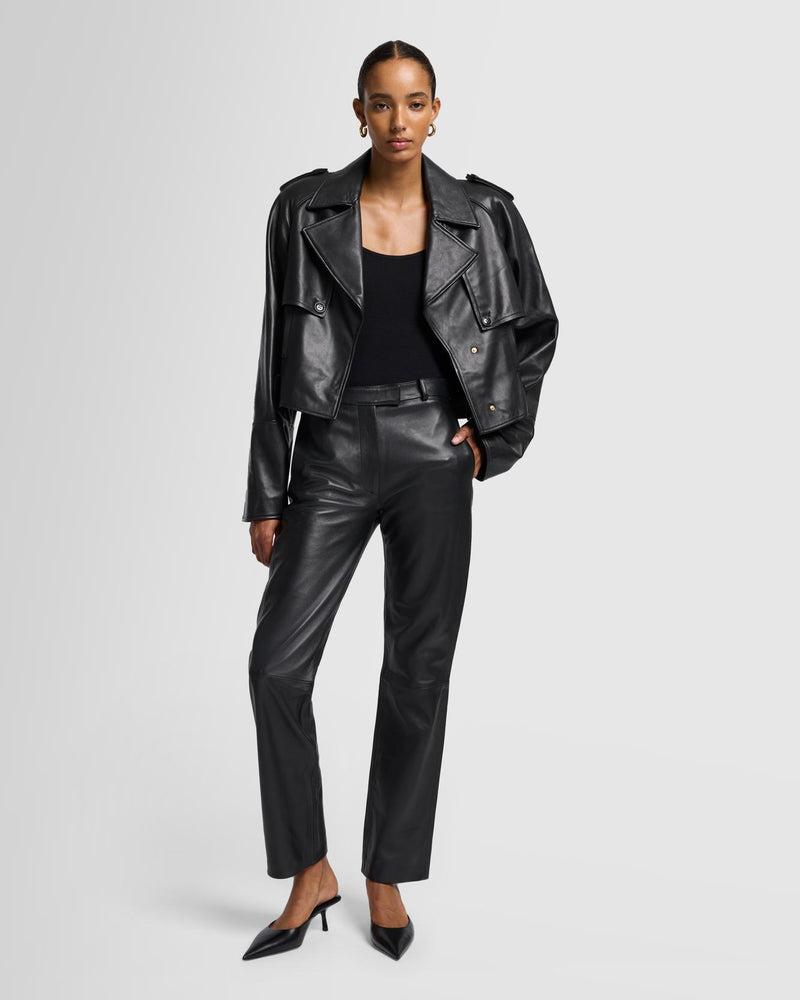 Italian Leather Stovepipe Pant Product Image