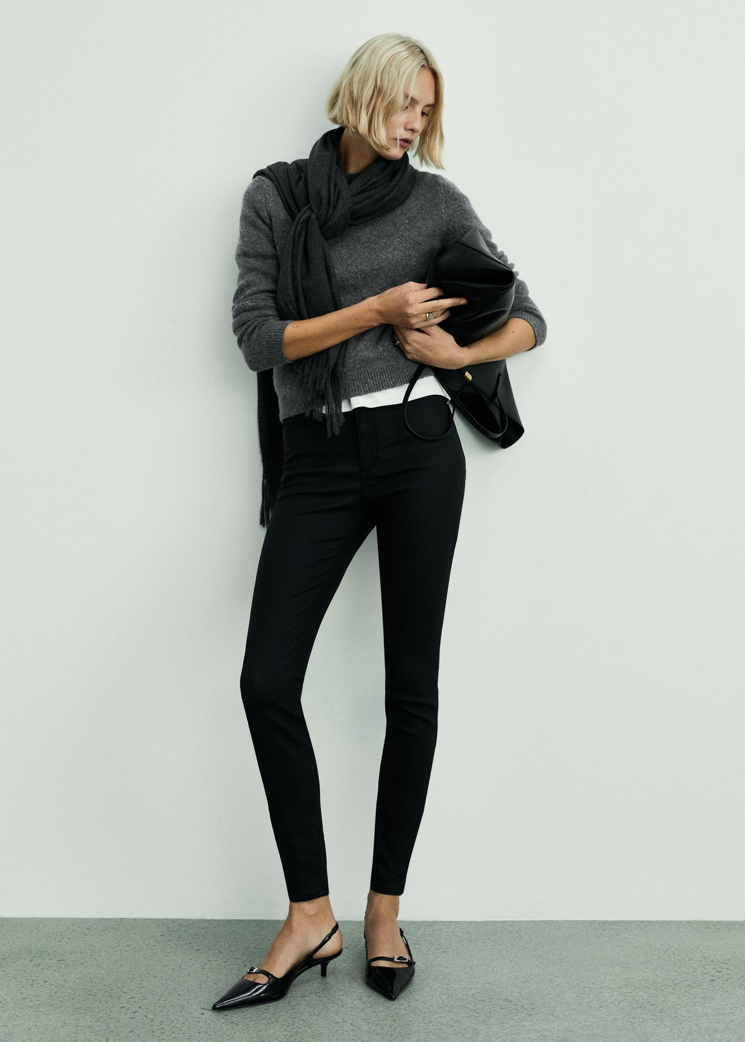 Skinny coated jeans - Women | MANGO USA Product Image