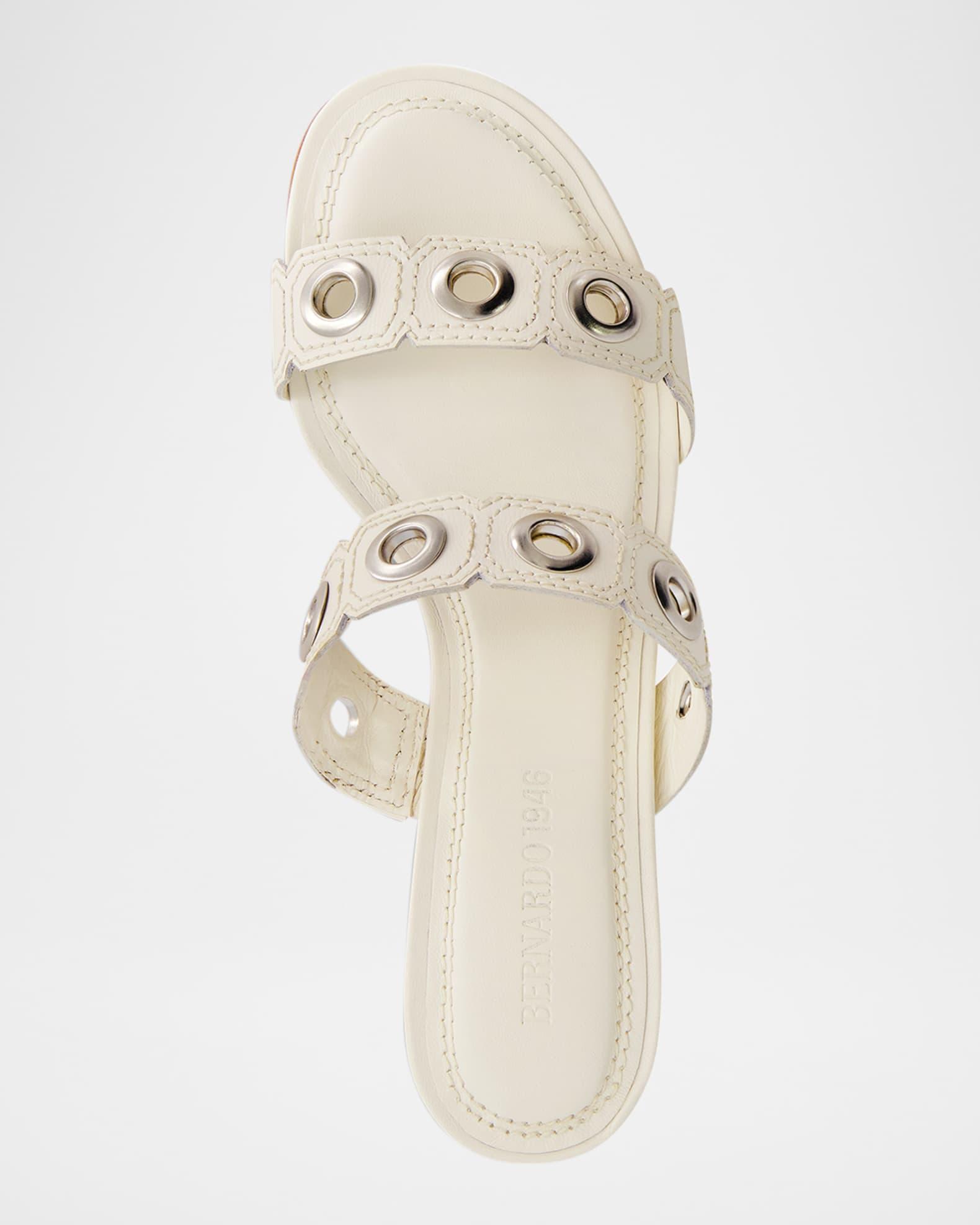 Patra Leather Dual-Band Slide Sandals Product Image