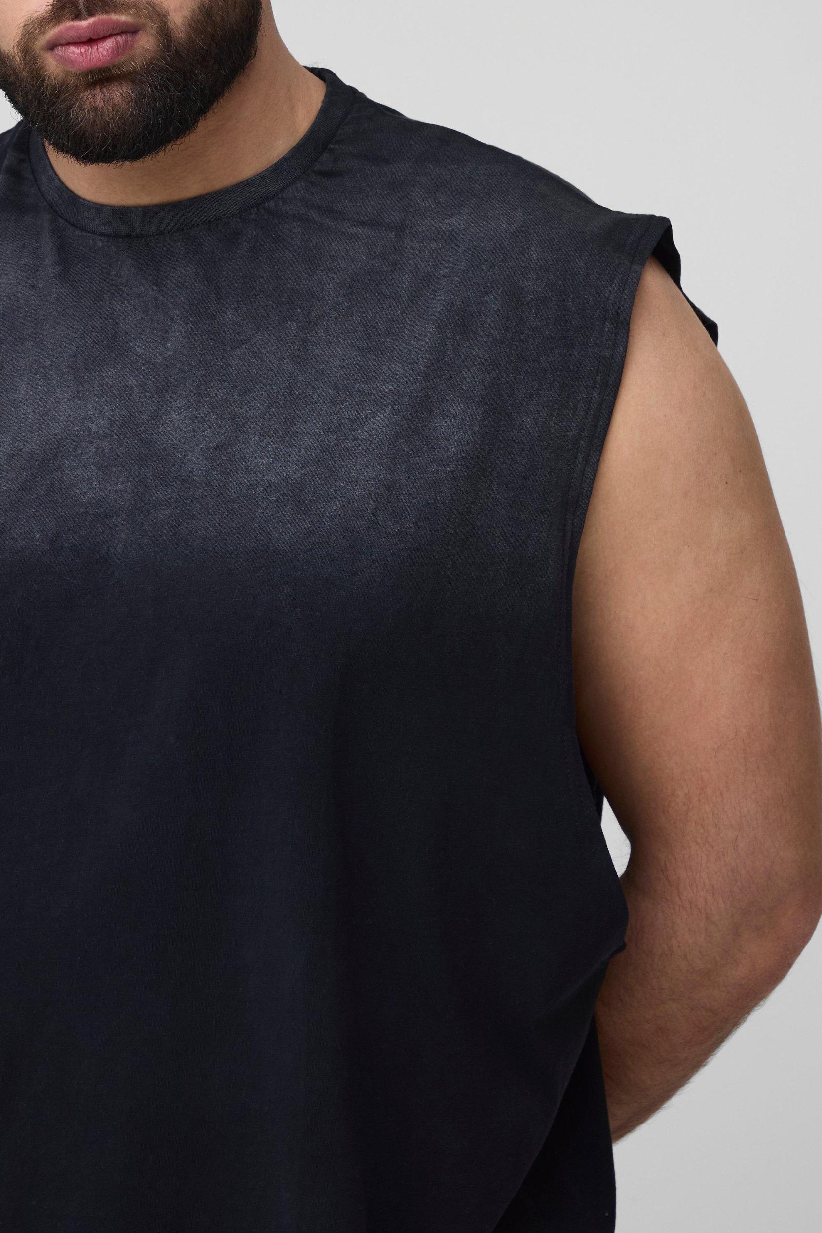 Plus Washed Boxy Tank | boohooMAN USA Product Image