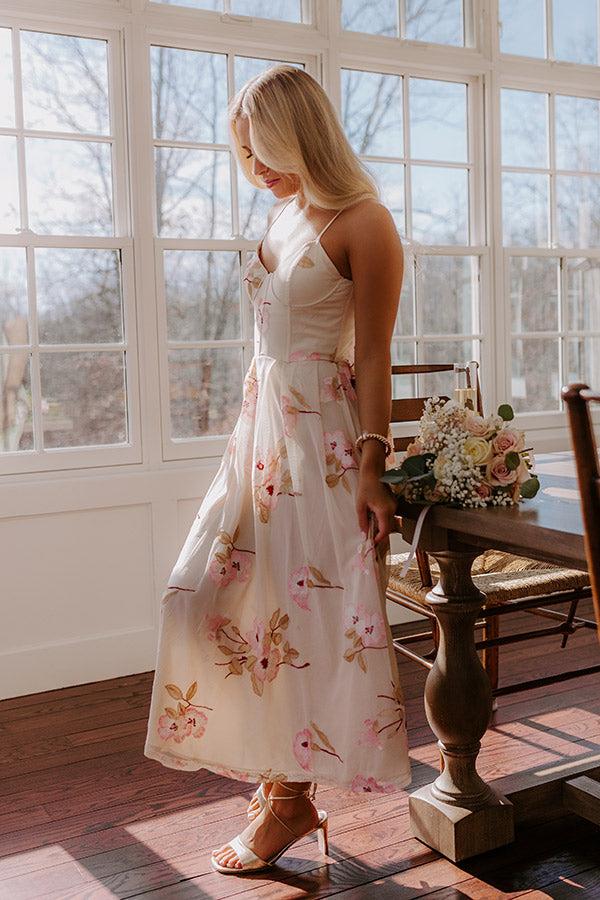 Serene Gardens Embroidered Midi Dress Product Image