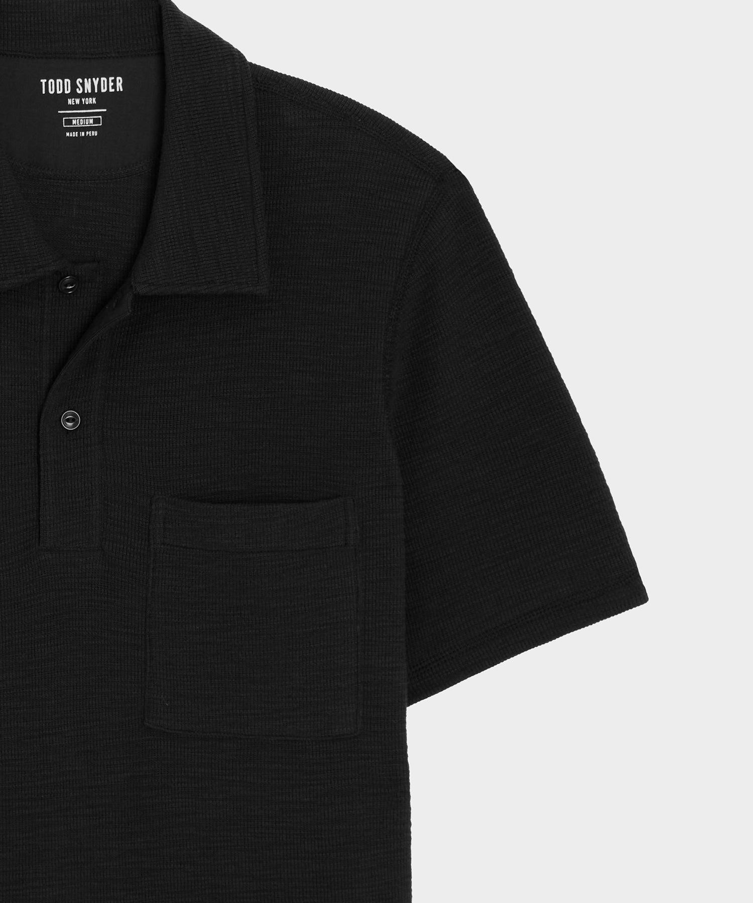 Lightweight Mini Waffle Polo Product Image