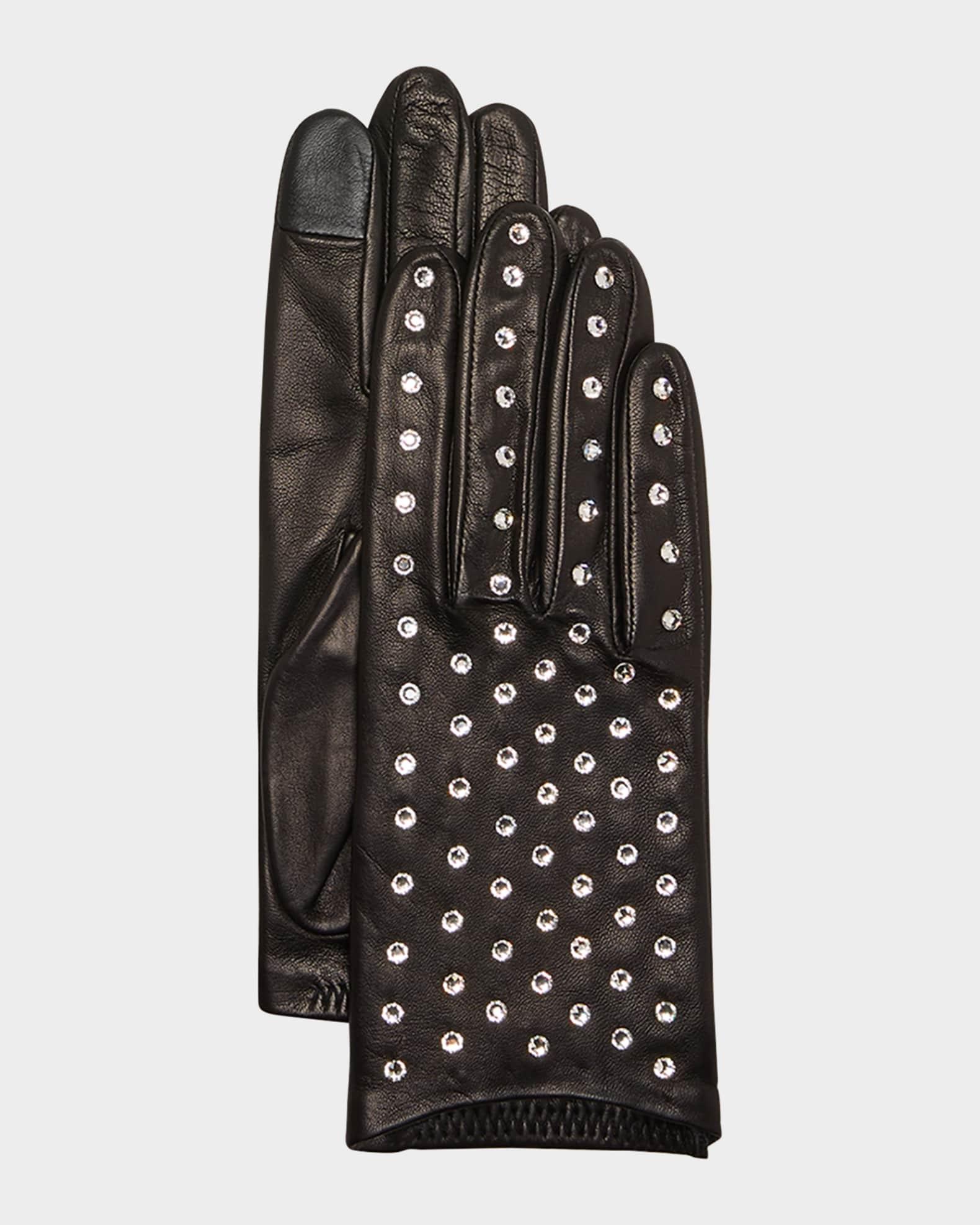 Bejeweled Leather Gloves  Product Image