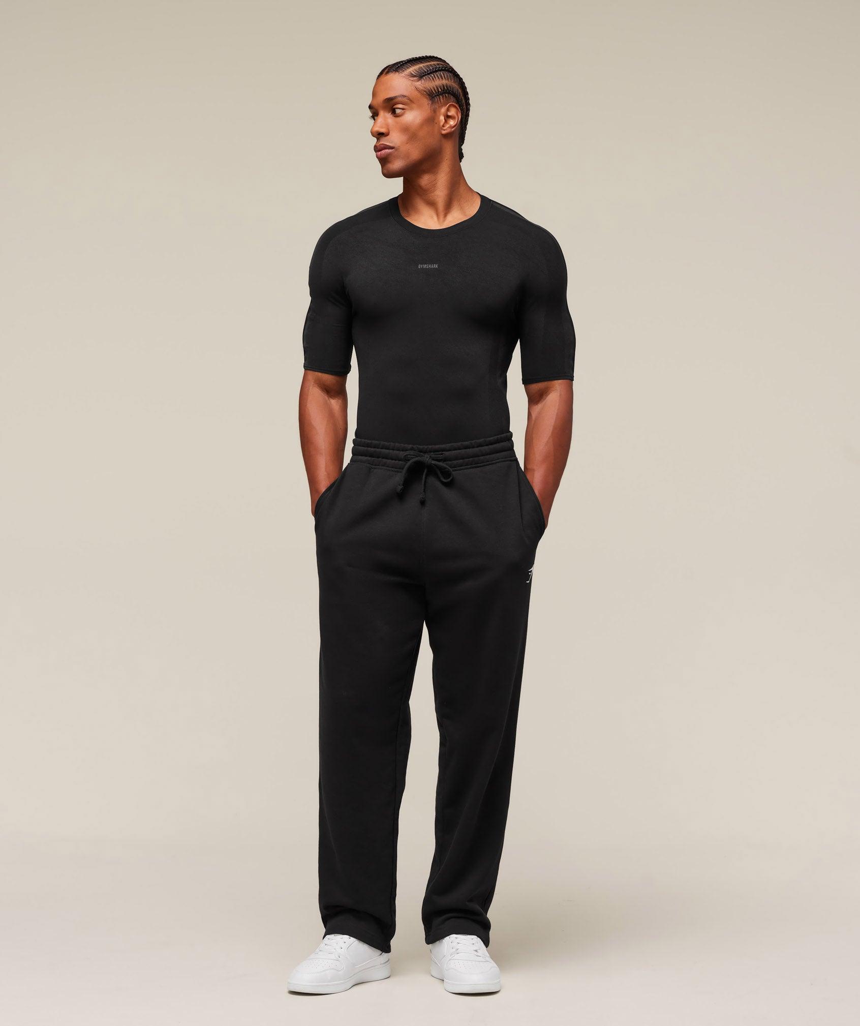 Gymshark everywear Warp Knit T-Shirt - Black Male Product Image