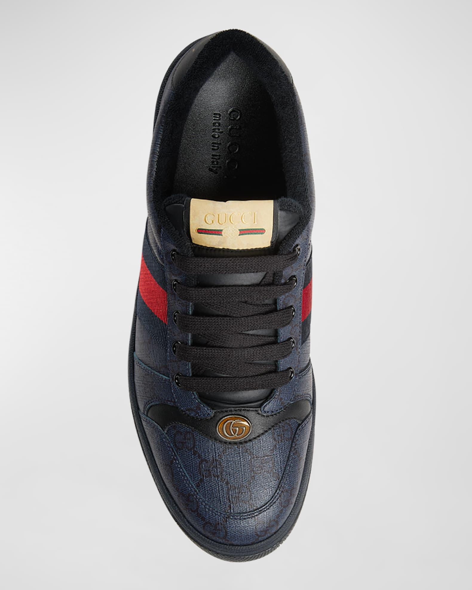 Men's Screener GG Canvas Low-Top Sneakers with Web Product Image