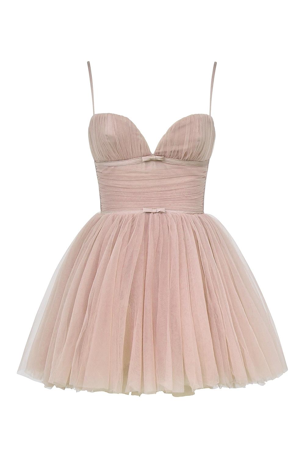 Princess  french rose tulle mini dress - sale Product Image