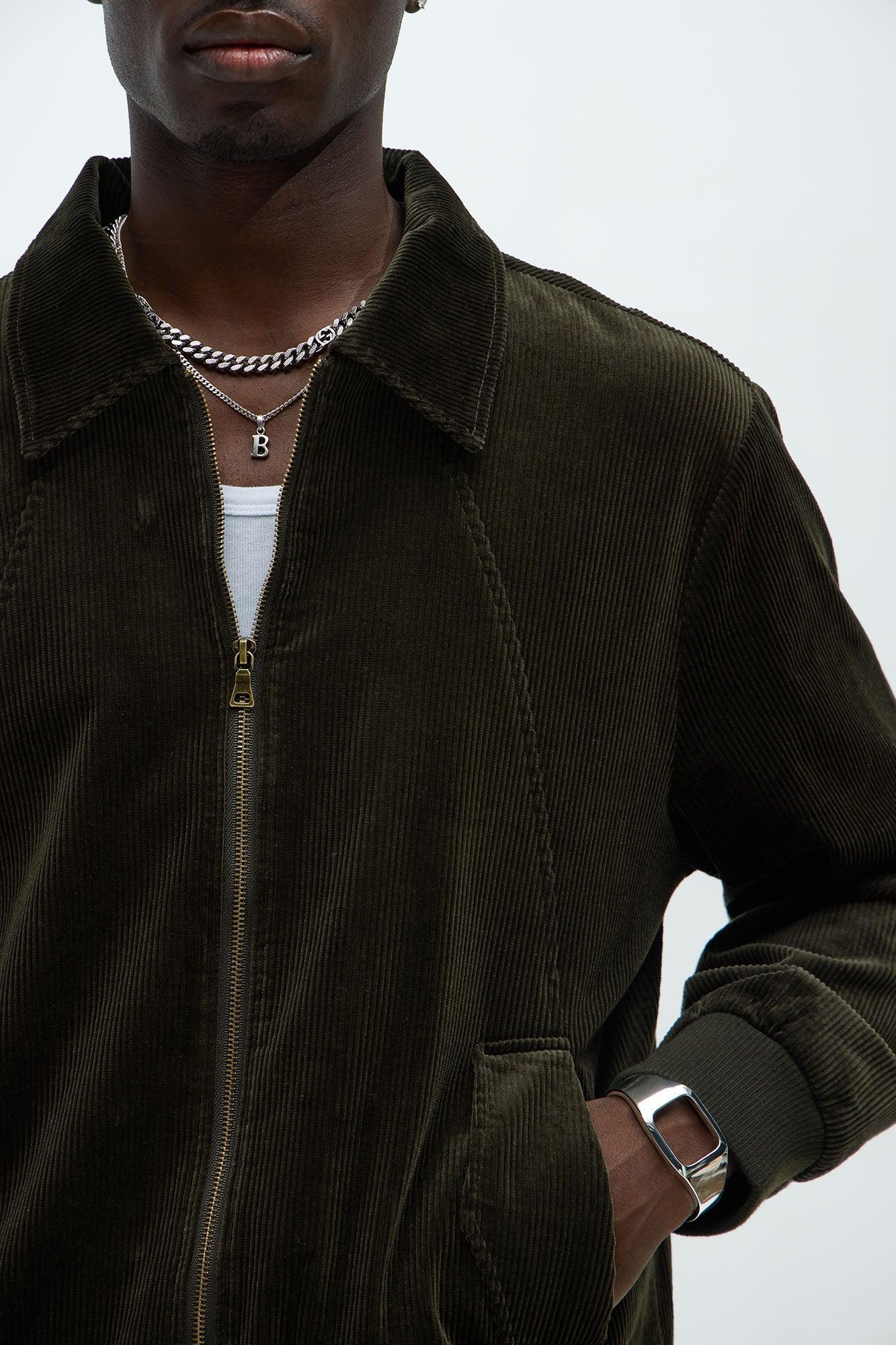 Anderson Corduroy Zip Jacket - Green Product Image