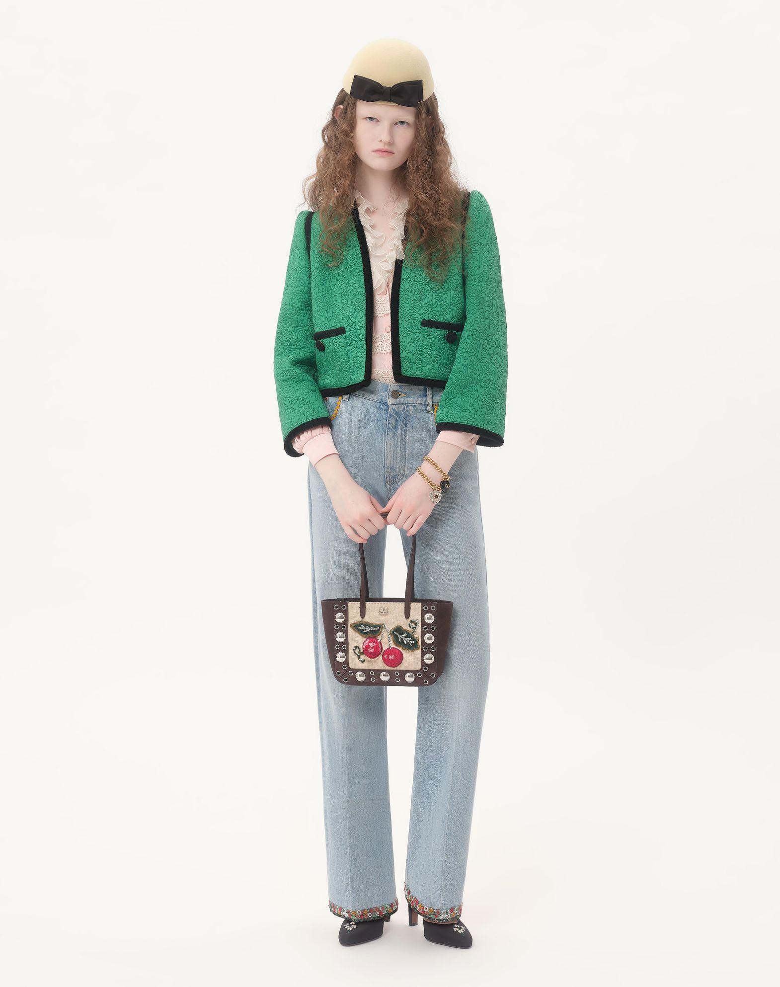 Valentino Garavani Nellcôte Mini Embroidered Shopping Bag Product Image