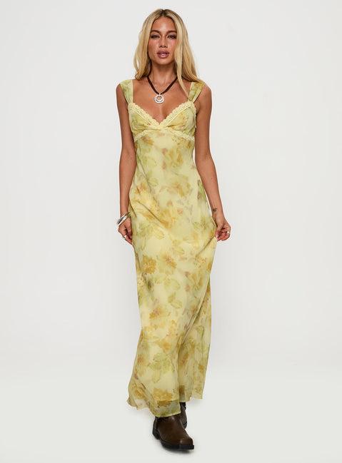 Fernwood Maxi Dress Yellow Multi Product Image