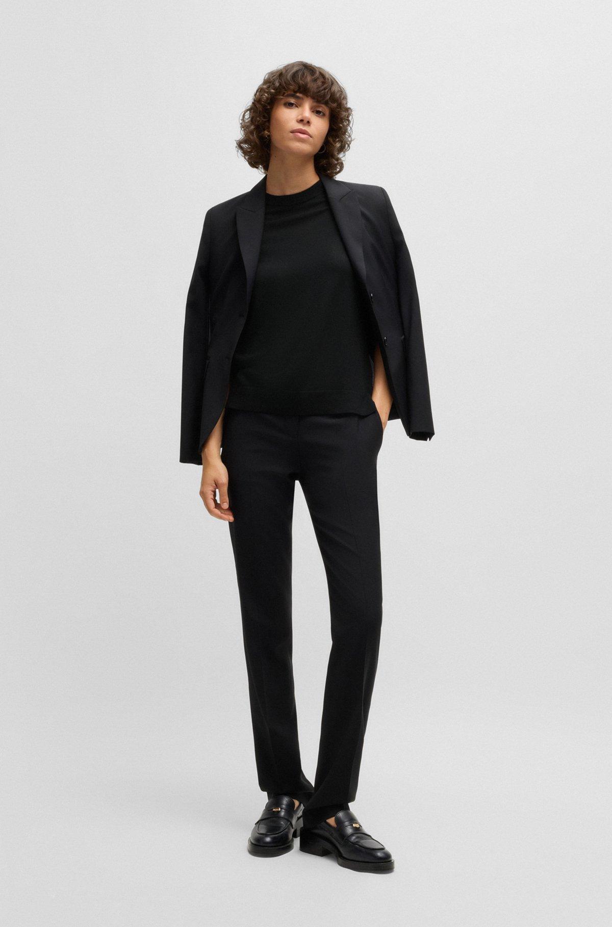 Short-sleeved sweater in Merino wool Product Image