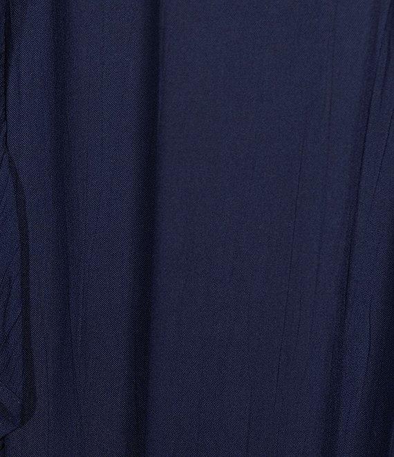 Angie Scoop Neck Spaghetti Strap Racer Back Ruffle Front Midi Dress Product Image