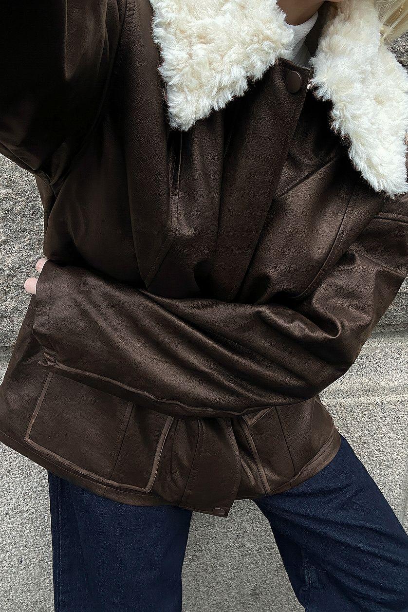 Washed Out Pu Bonded Jacket Product Image