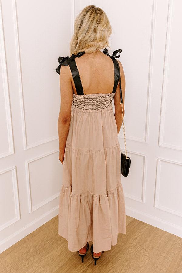 Favorite Love Story Smocked Midi Iced Latte Product Image