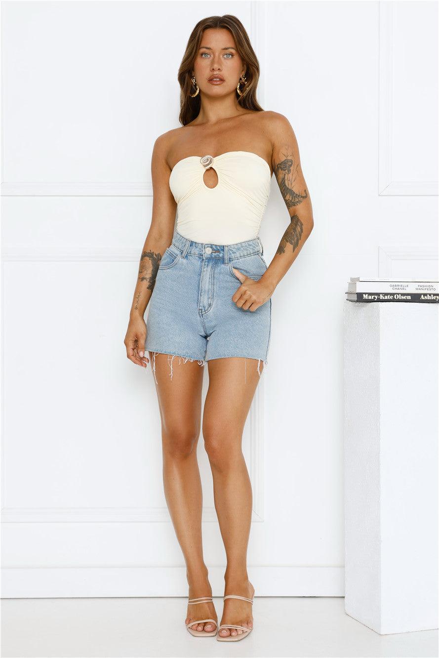 Sea Soundtrack Strapless Bodysuit Yellow Product Image