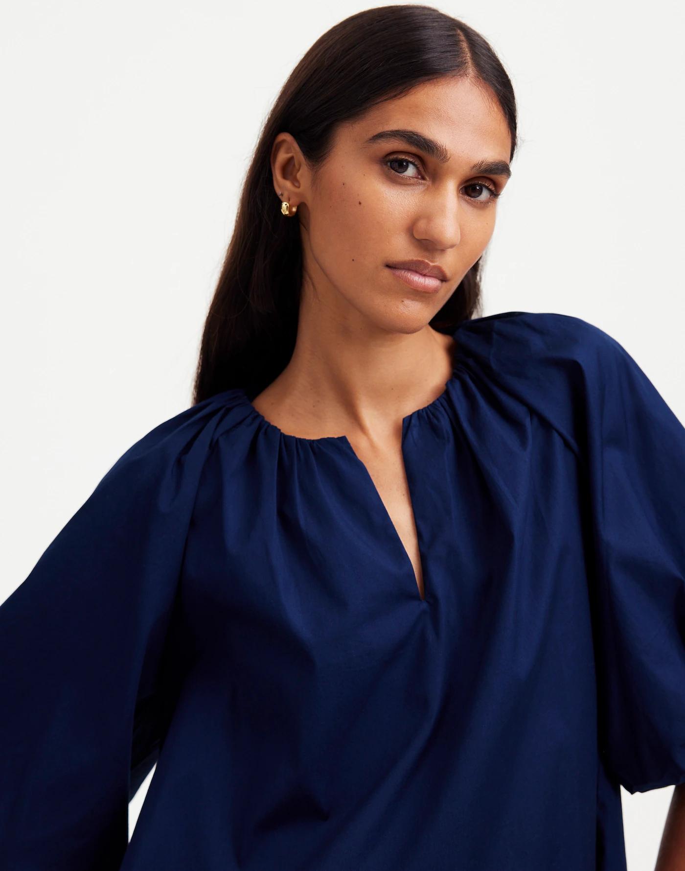 Bubble-Sleeve Top in Poplin Product Image