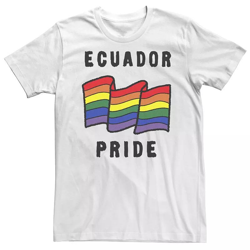 Big & Tall Ecuador Pride Rainbow Flag Tee, Men's,  Product Image