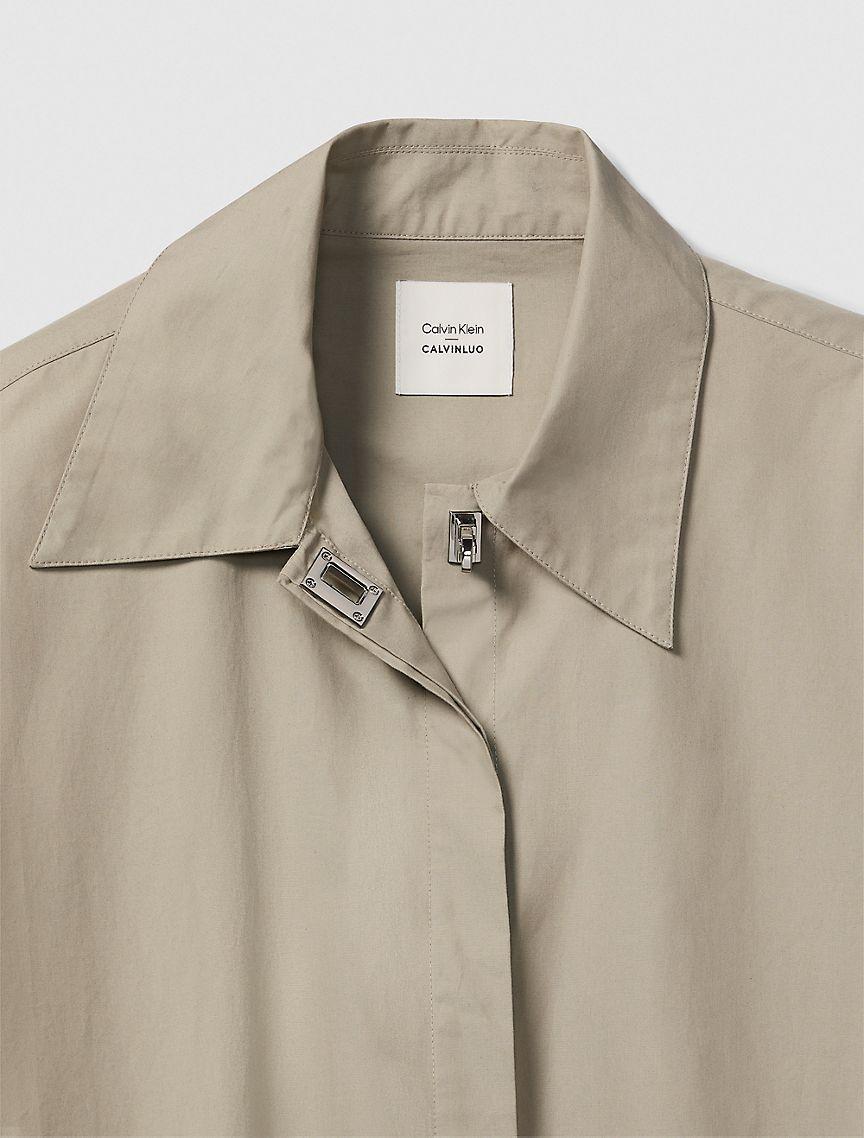 Poplin Woven Mini Shirt Dress Product Image