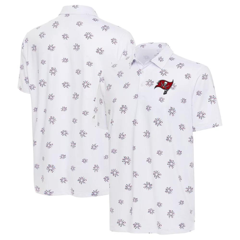 Men's Antigua White Dallas Cowboys Fireworks Polo,  Product Image