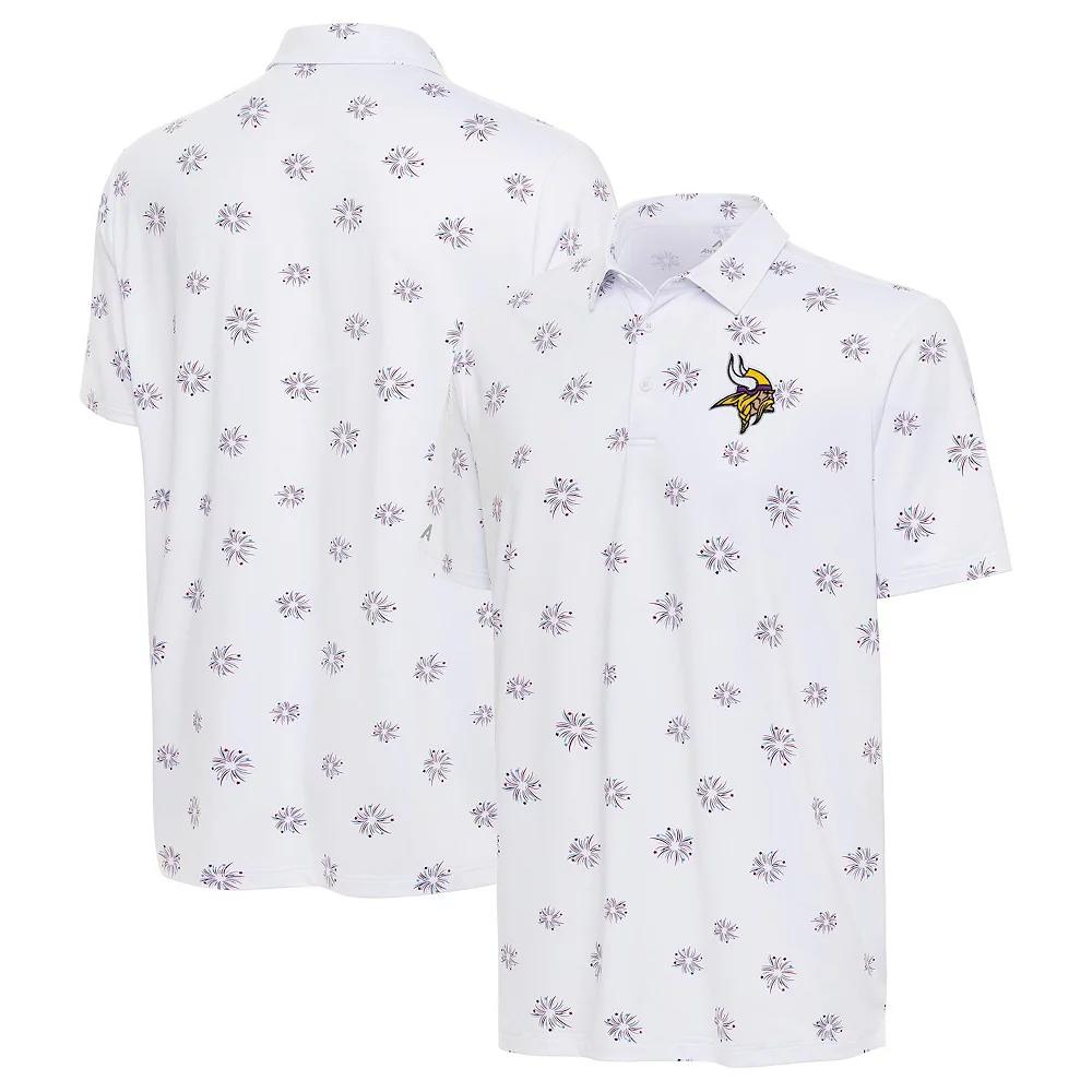 Men's Antigua White Dallas Cowboys Fireworks Polo,  Product Image