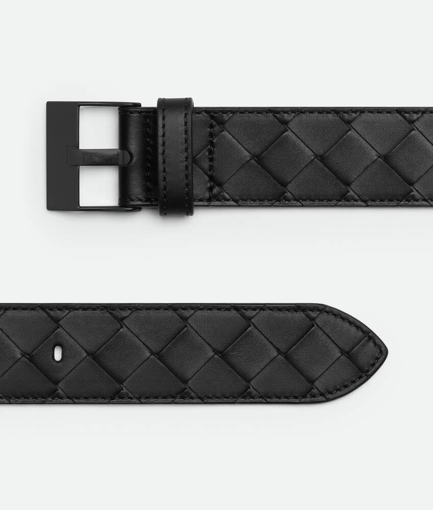 Men's Watch Buckle Belt in Black Product Image
