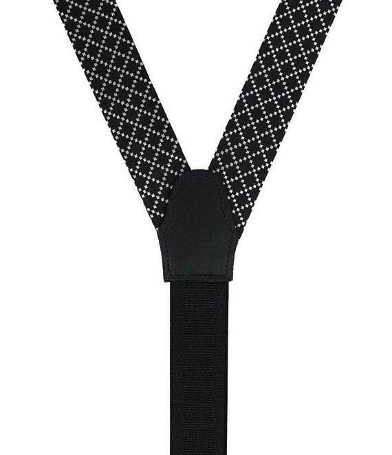 Trafalgar Rowan Geometric Pattern Silk Button End Braces Product Image