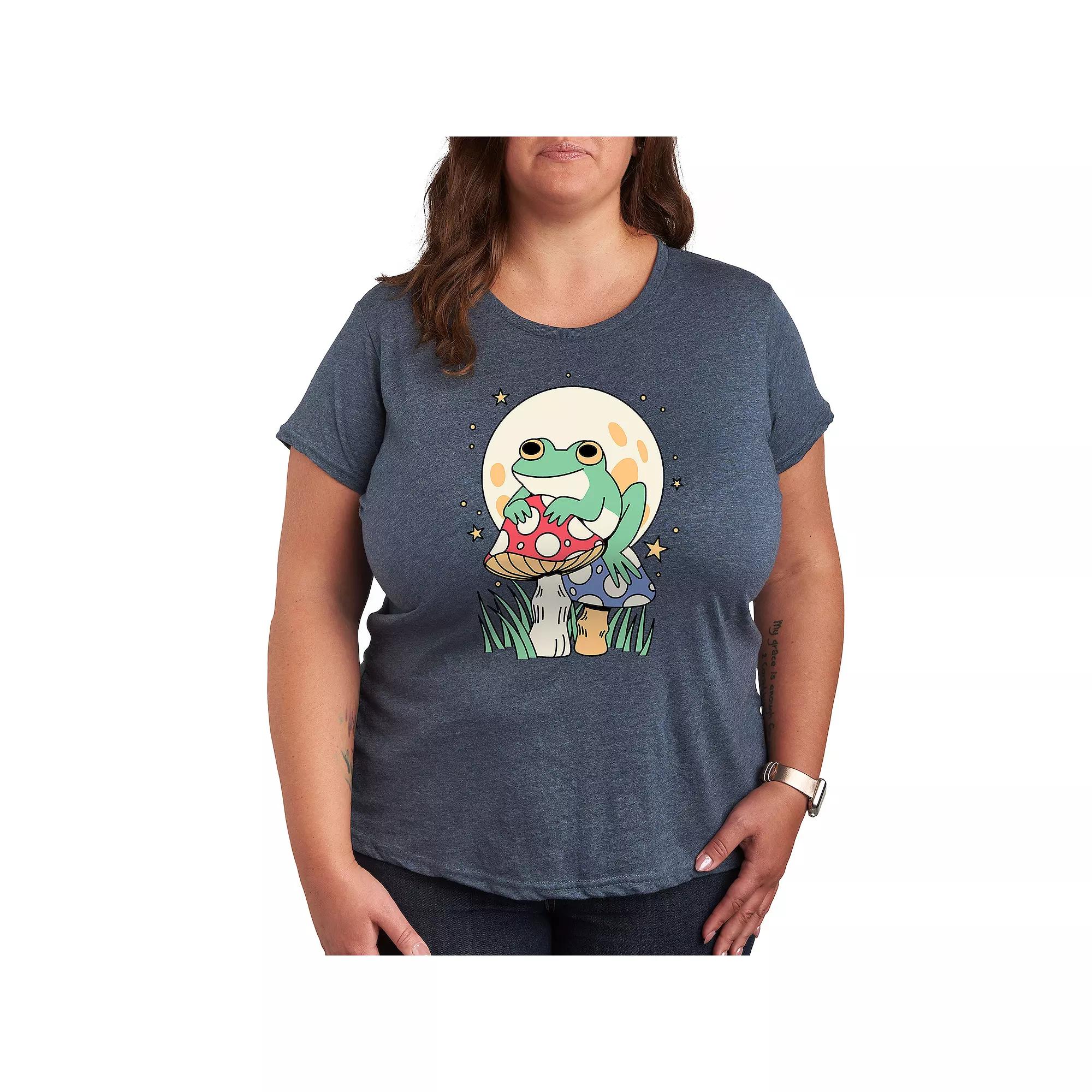 Plus Frog And Mushrooms Graphic Tee, Women's,  Product Image