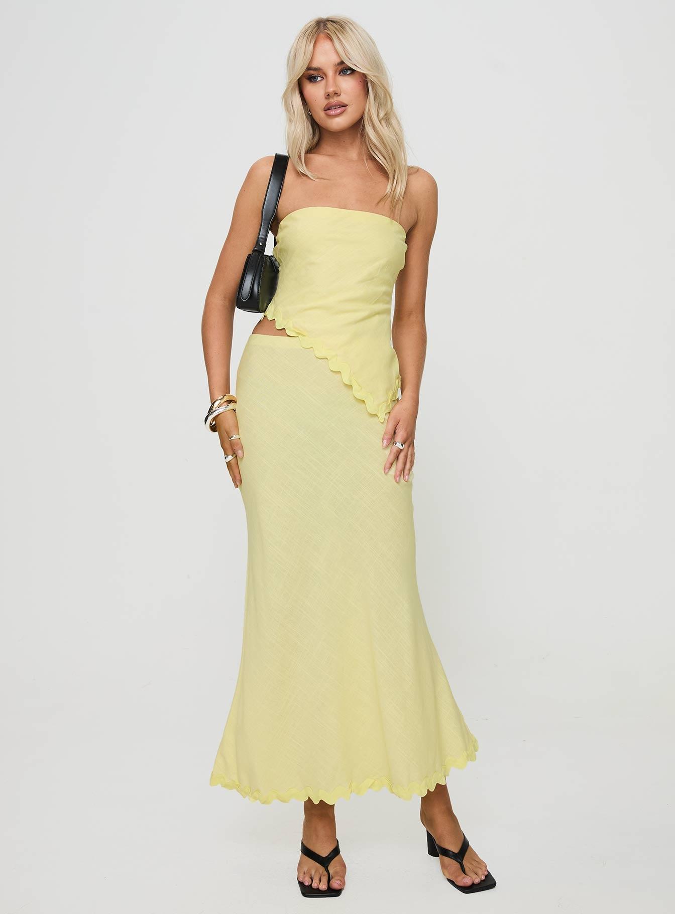 Silvershore Maxi Skirt Yellow Product Image