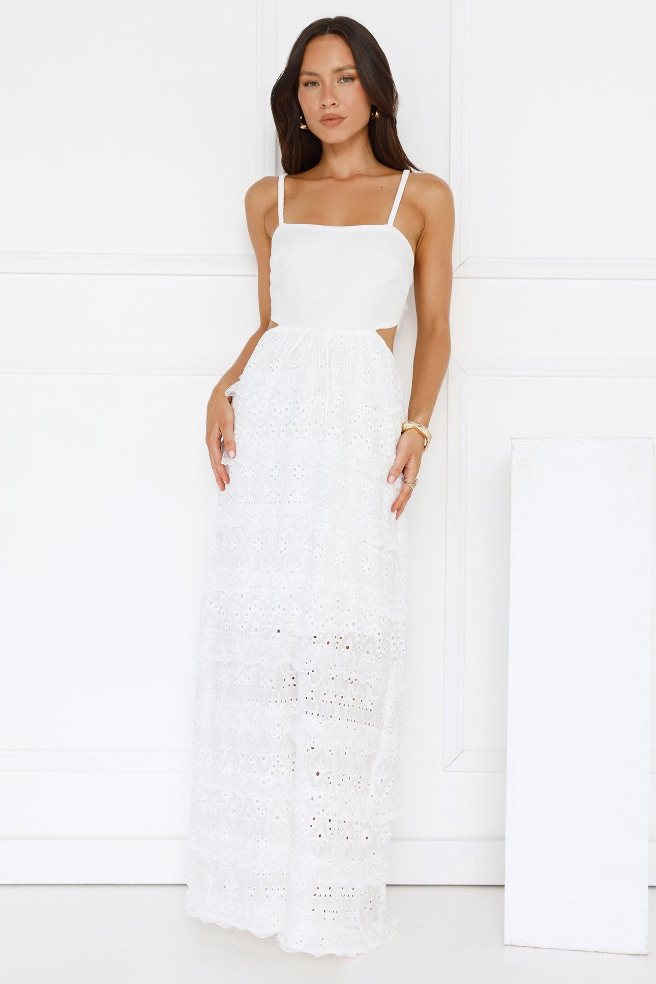 Chic Confidential Maxi Dress White Product Image