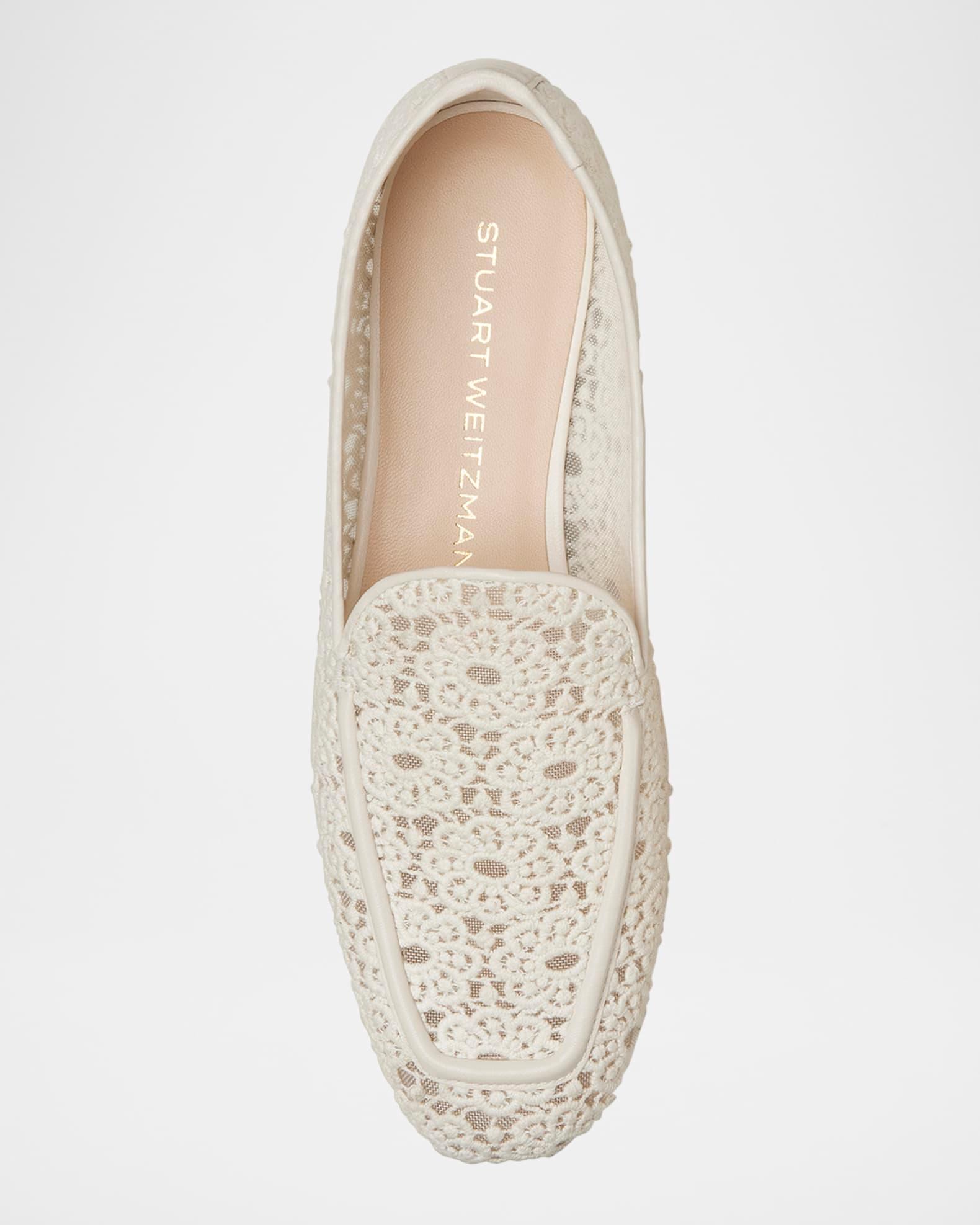 Lee Crochet Leather Loafers  Product Image