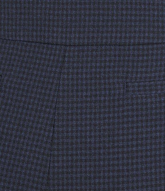 Investments Blue/Black PARK AVE Fit Elite Stretch Pull-On Wide Leg Crop Pants Product Image