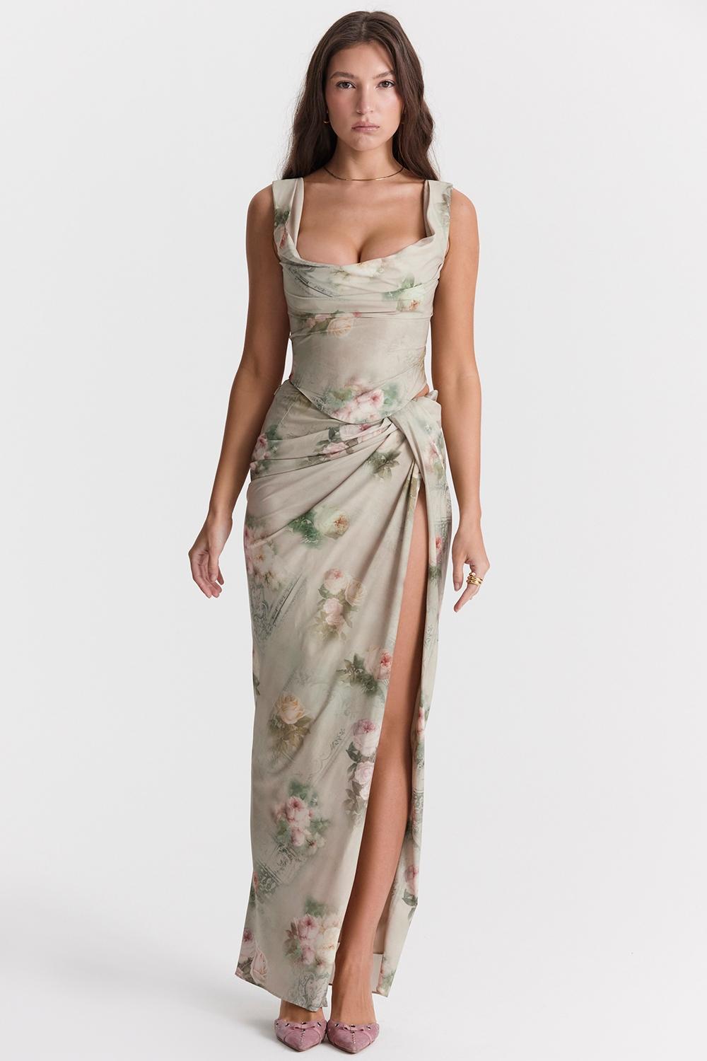 Vesper  vintage floral maxi skirt Product Image