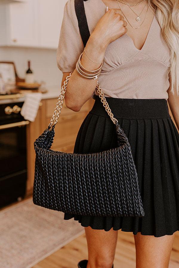 Timeless Treasures Faux Leather Tote in Black Product Image