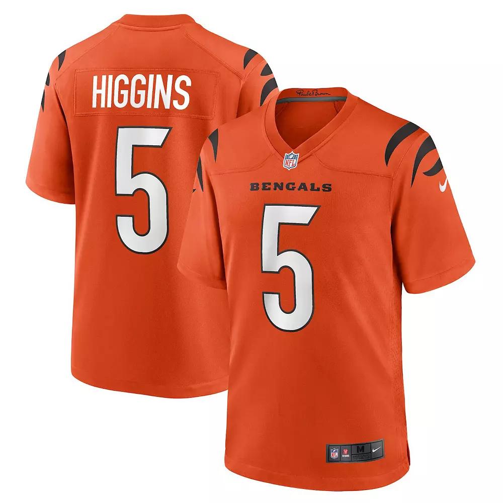 Men's Nike Tee Higgins Orange Cincinnati Bengals Alternate Game Player Jersey,  Product Image