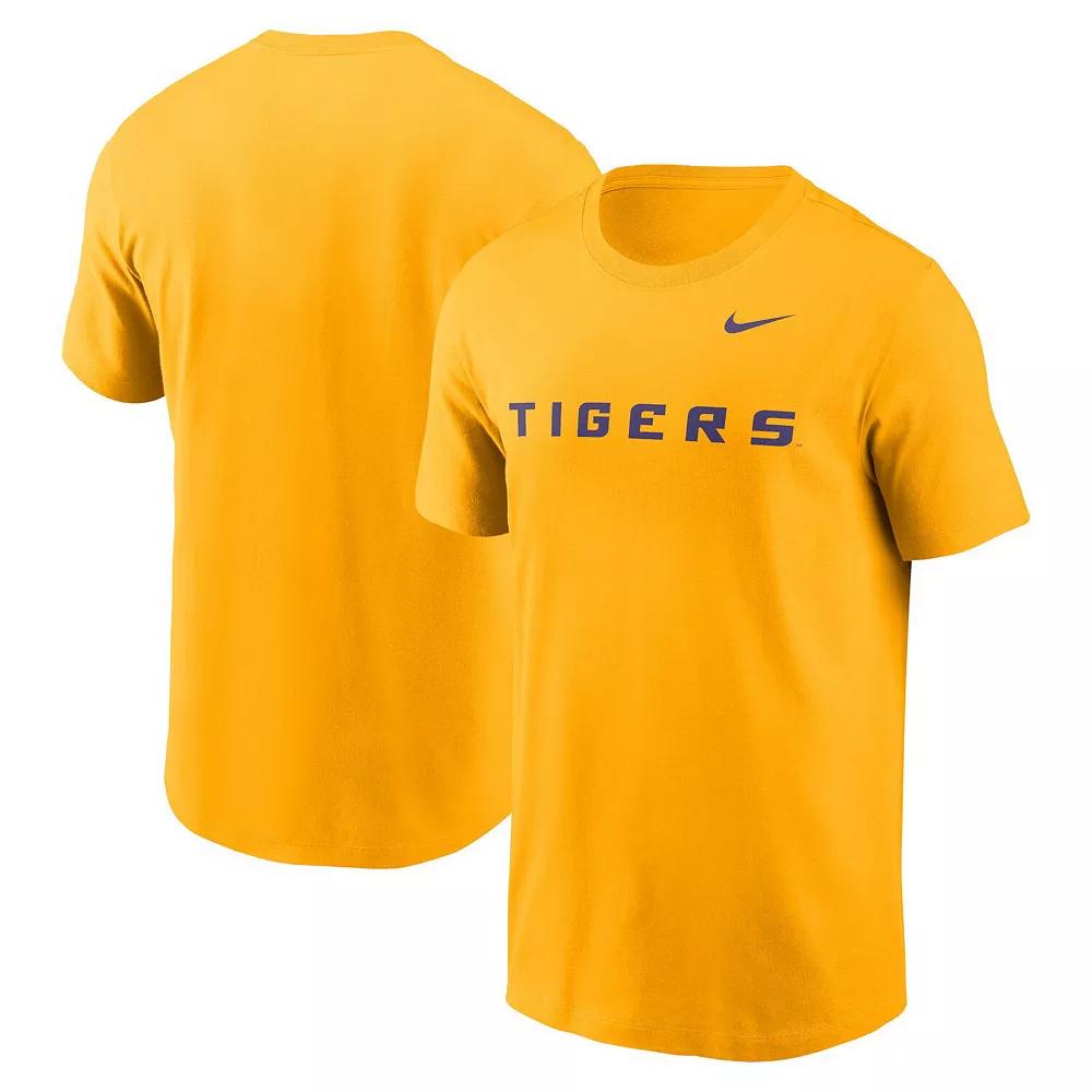 Men's Nike Gold LSU Tigers Primetime Wordmark T-Shirt, Size: 2XL Product Image
