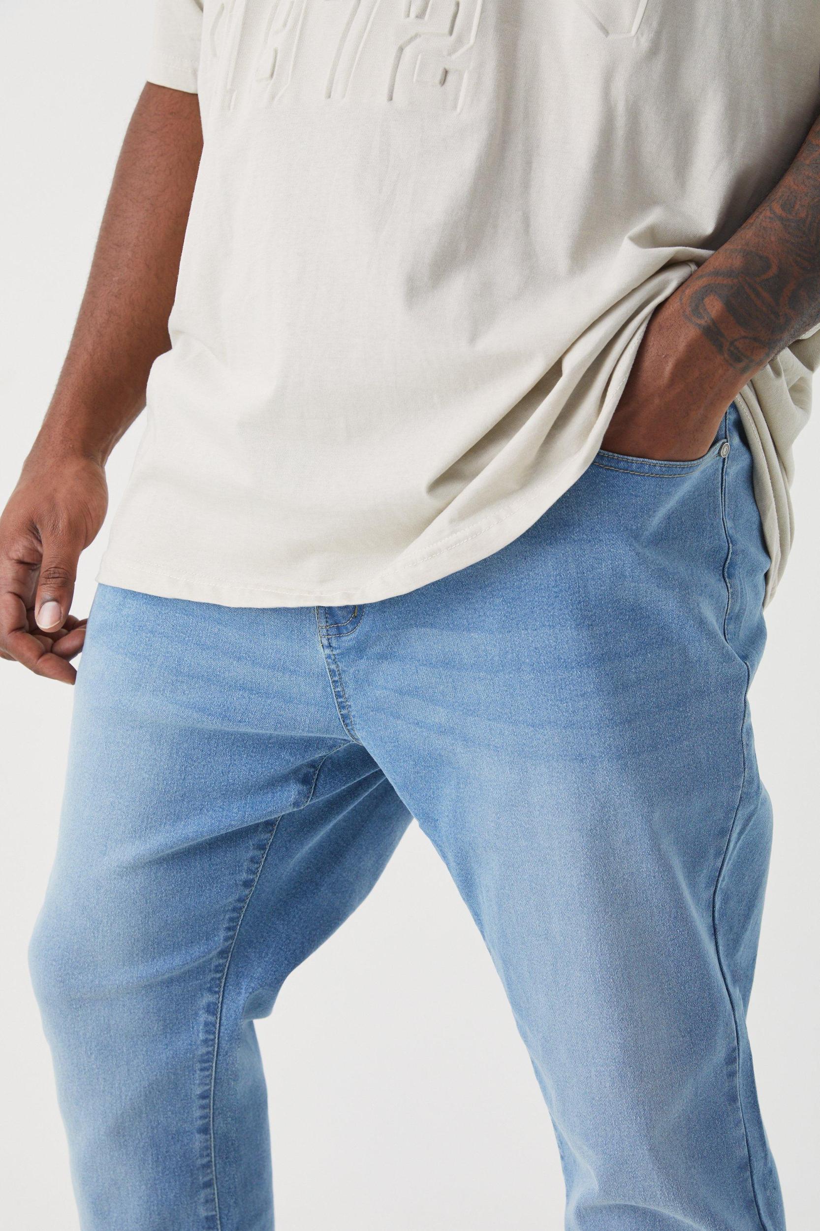 Plus Skinny Stretch Jeans | boohooMAN USA Product Image