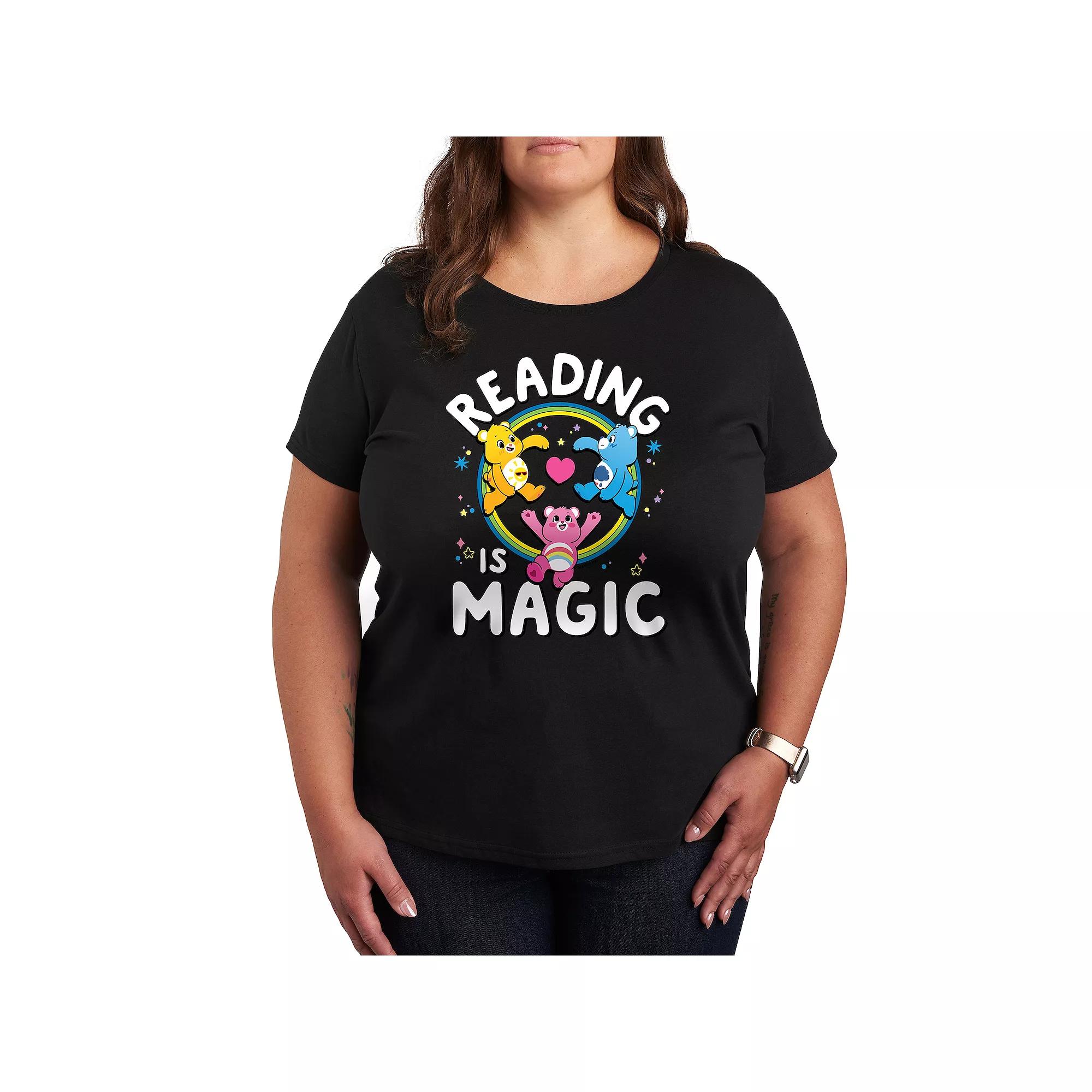 Plus Care Bears Reading Is Magic Graphic Tee, Women's,  Product Image