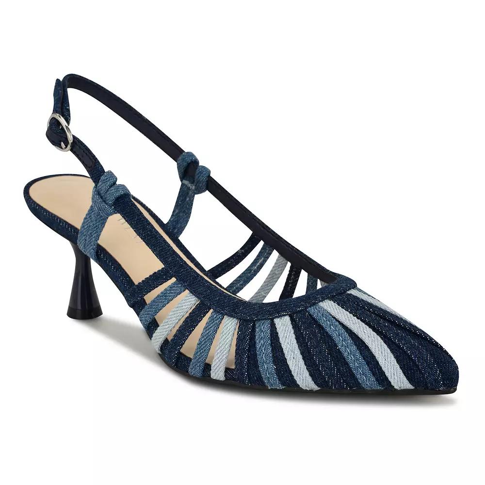 Nine West Resta Pointy Toe Women's Slip-On Dress Pumps, Size: 6, Blue Blue Team Product Image