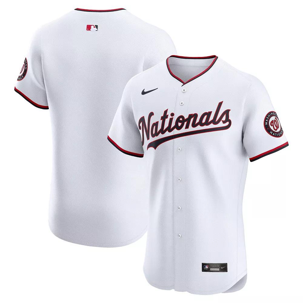 Men's Nike White Washington Nationals Home Elite Jersey, Size: 44 Product Image