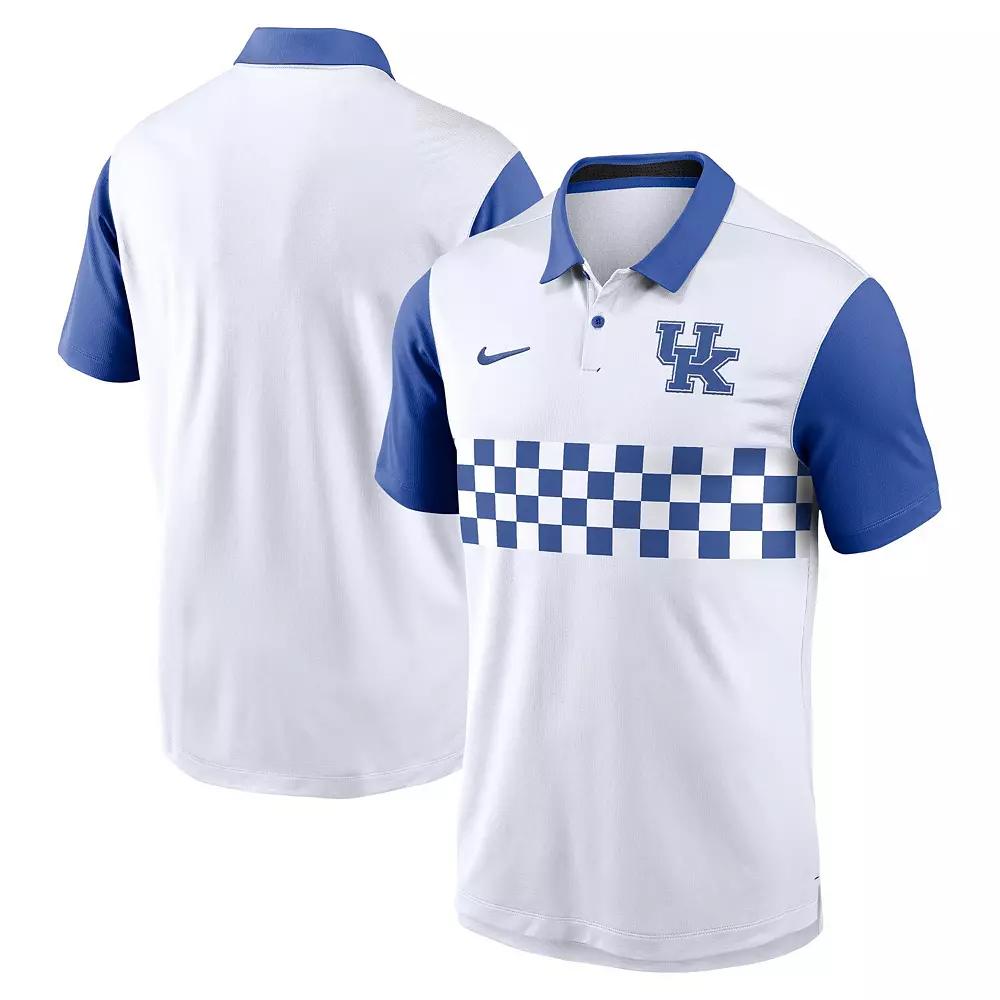 Men's Nike White Kentucky Wildcats Primetime Campus Vapor Performance Polo, Size: XL Product Image