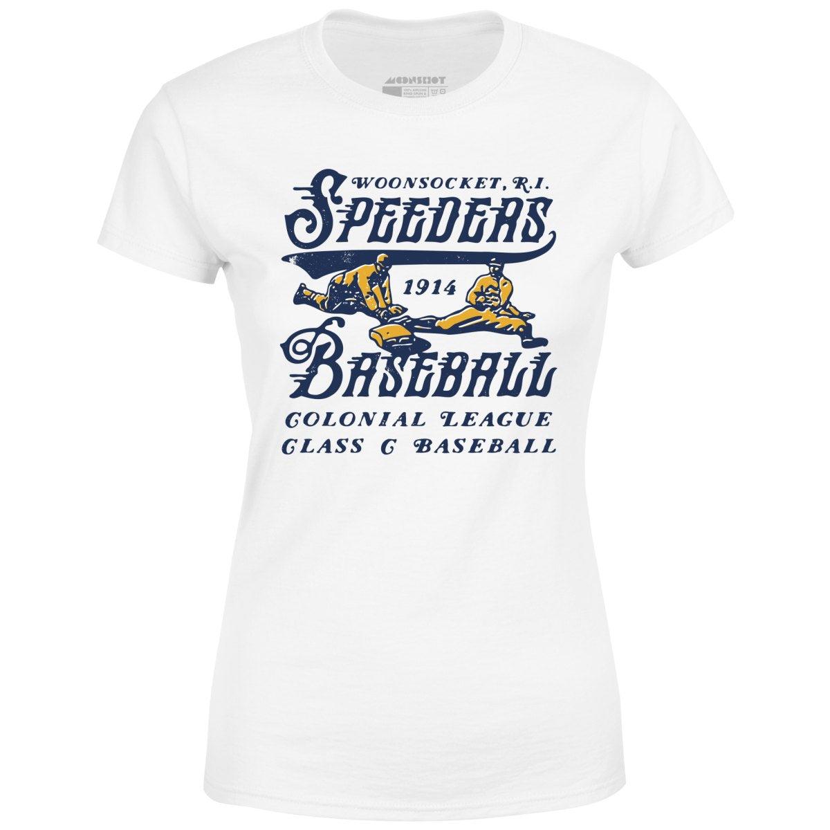Woonsocket Speeders - Rhode Island - Vintage Defunct Baseball Teams - Women's T-Shirt Female Product Image