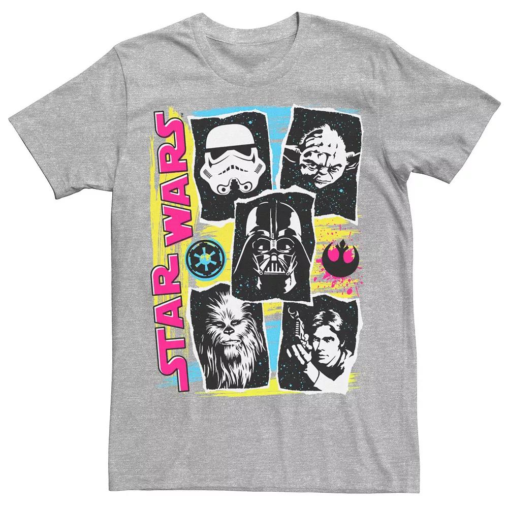 Men's Star Wars Characters Colorpop Collage Graphic Tee,  Product Image