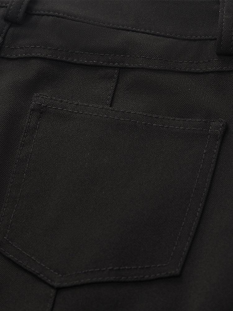 Stretchy High-Waisted Slit Women Pants Product Image