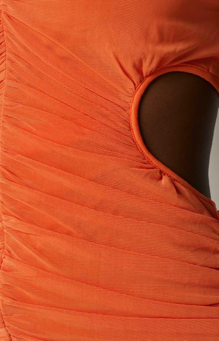 Claribel Orange Mini Dress Product Image