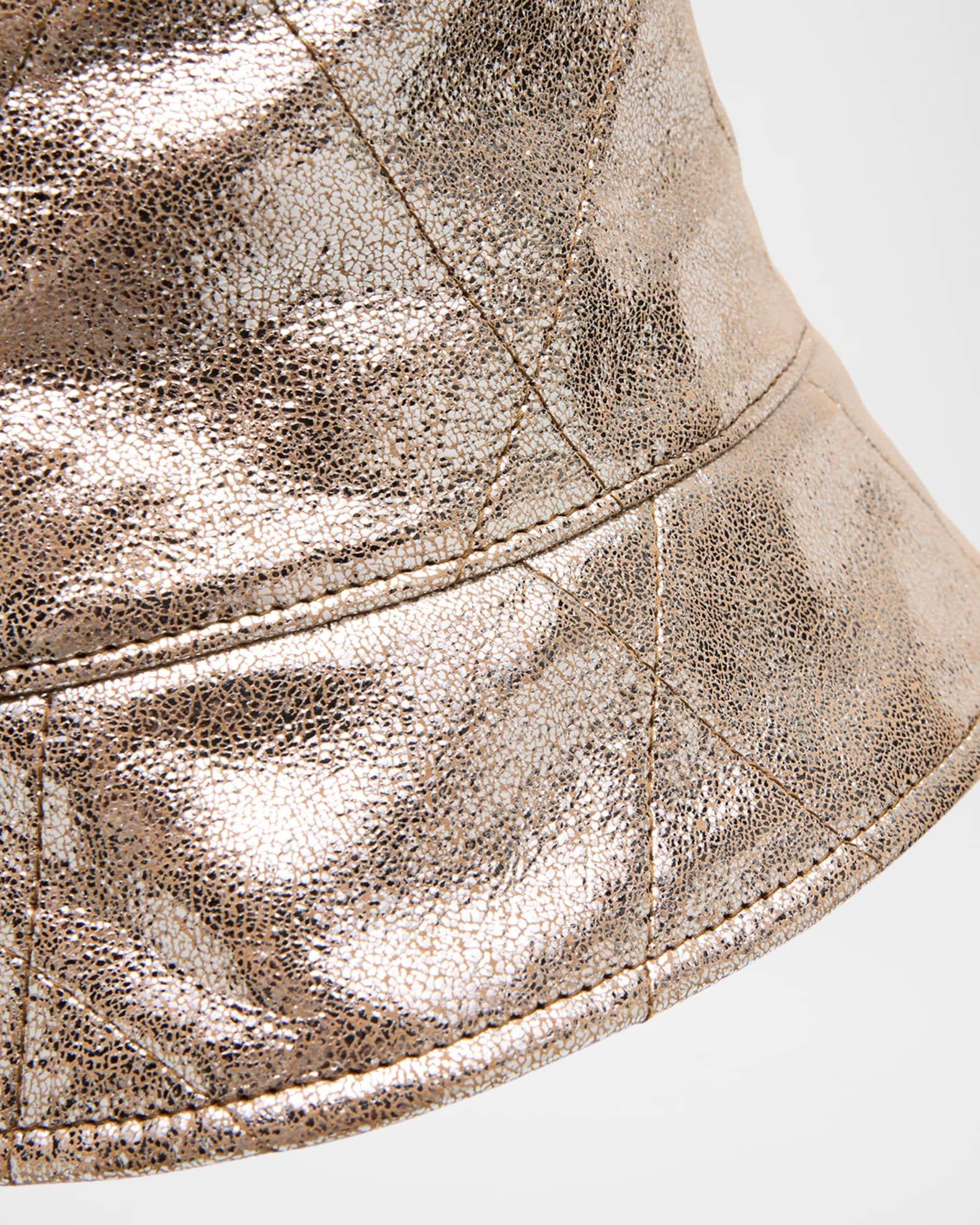 Metallic Leather Bucket Hat Product Image
