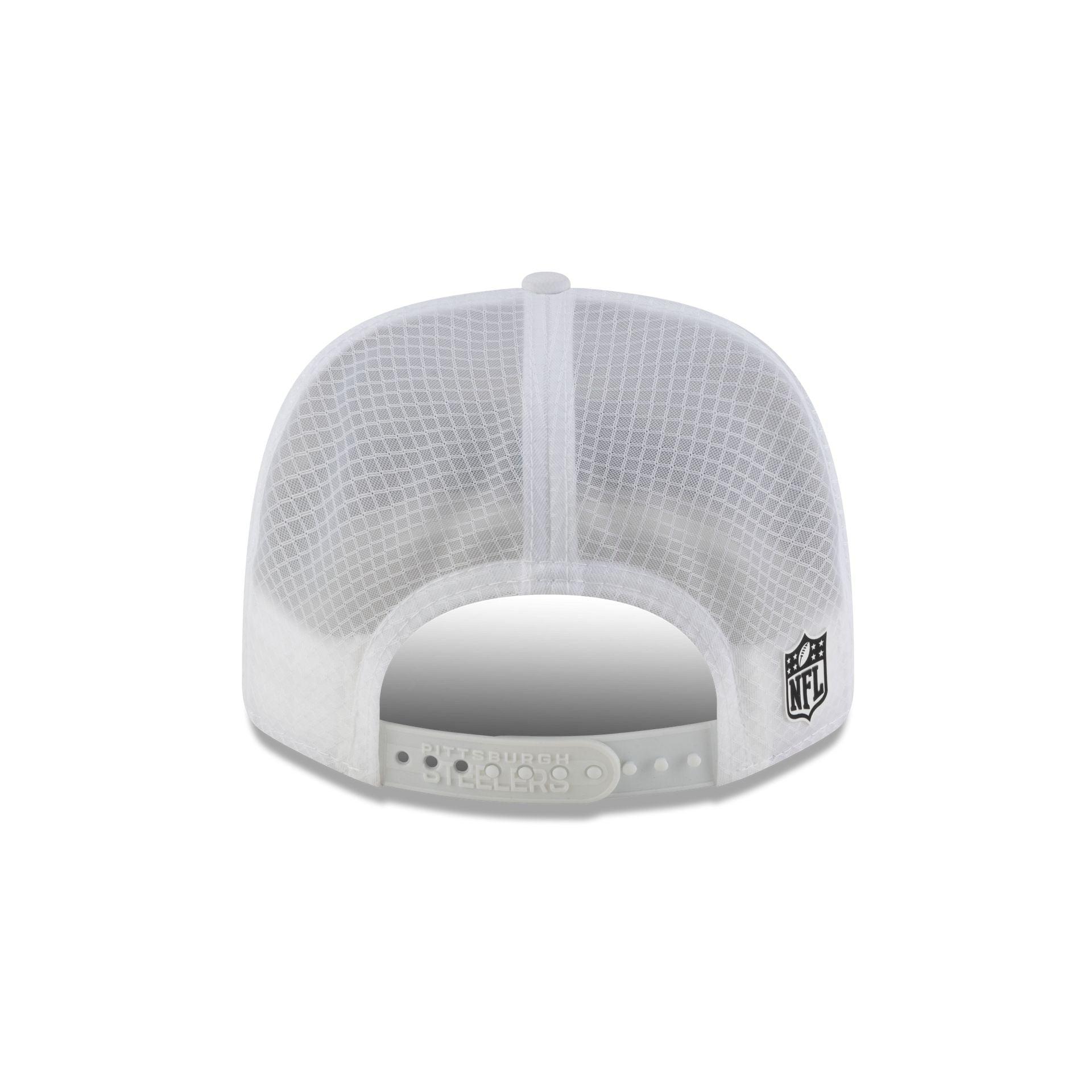 Pittsburgh Steelers 2025 Sideline Hot Weather White 9SEVENTY Trucker Hat Male Product Image