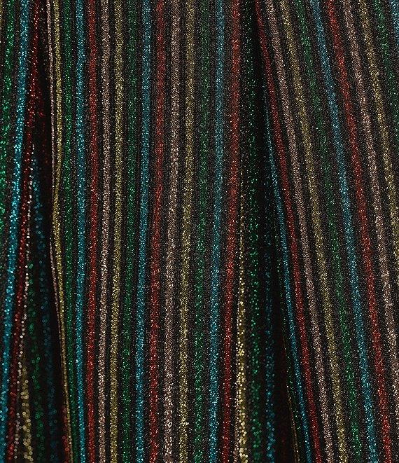 Buru Party Polka Dot Textured Pull-On Pocketed A-Line Coordinating Midi Skirt Product Image